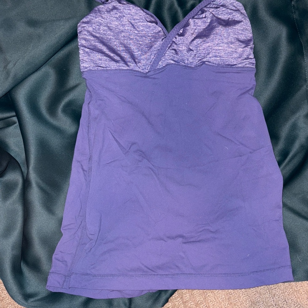 Lululemon v neck padded purple top